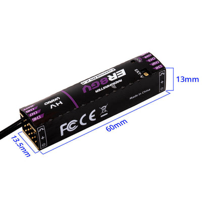 RadioMaster ER8GV receiver's dual-antenna design enhances range and stability, ensuring uninterrupted control for glider pilots even at long distances.